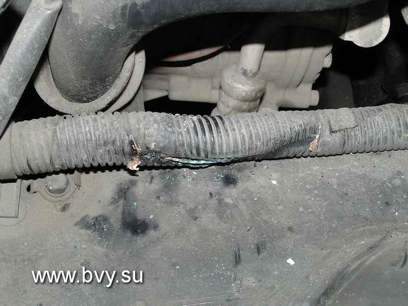 Сгоревший провод внутри кабеля автомобиля